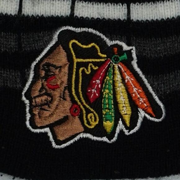 NHL Chicago Blackhawks Hat - Black and White - Picture 3 of 3